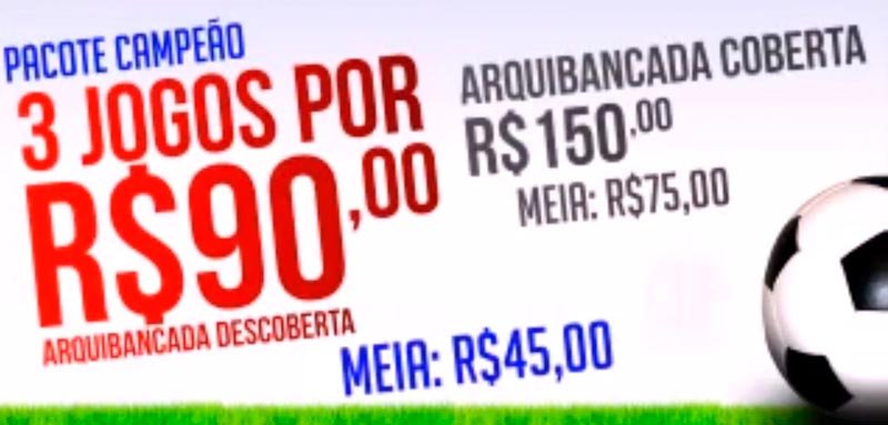 Promoção de ingressos beneficiará torcedores