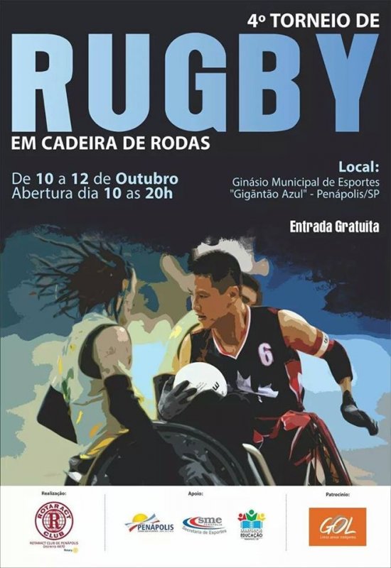 Penápolis receberá o 4º Rugby em Cadeira de Rodas