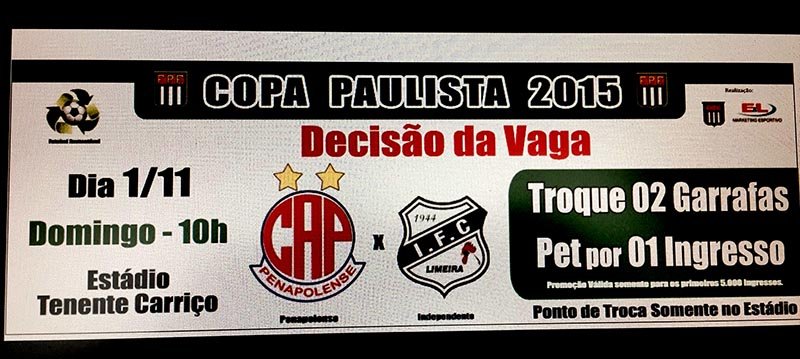 Jogo de volta no Tenentão terá promoção “Futebol Sustentável”