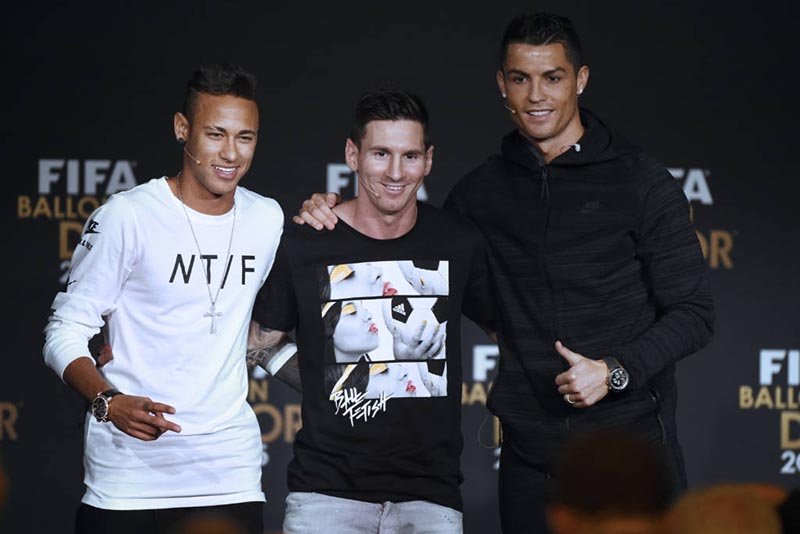 Neymar, Messi e CR7 concorrem a melhor do mundo