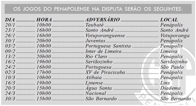 Federação confirma dias e horários dos jogos da A-2