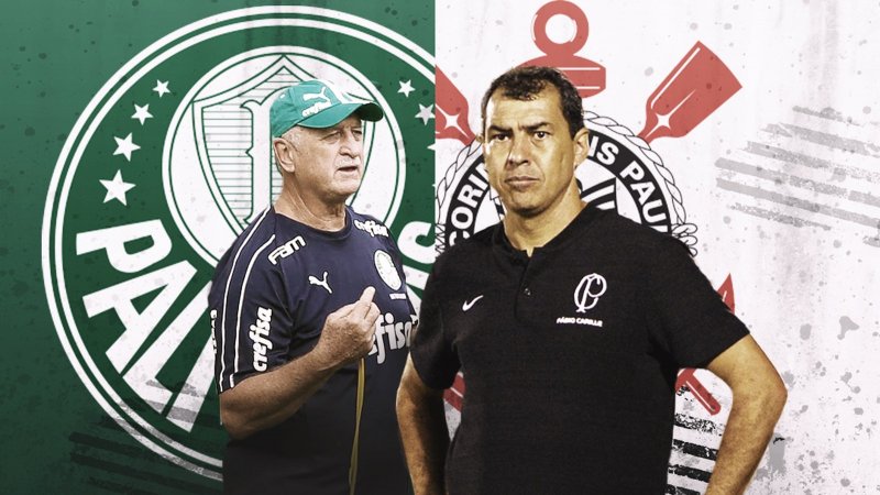 Duelo entre Palmeiras e Corinthians opõe técnicos