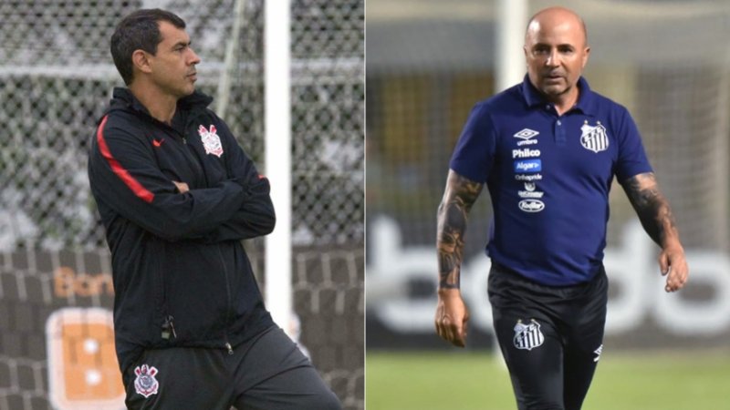 Corinthians x Santos expõe sistemas distintos de Fábio Carille e Sampaoli