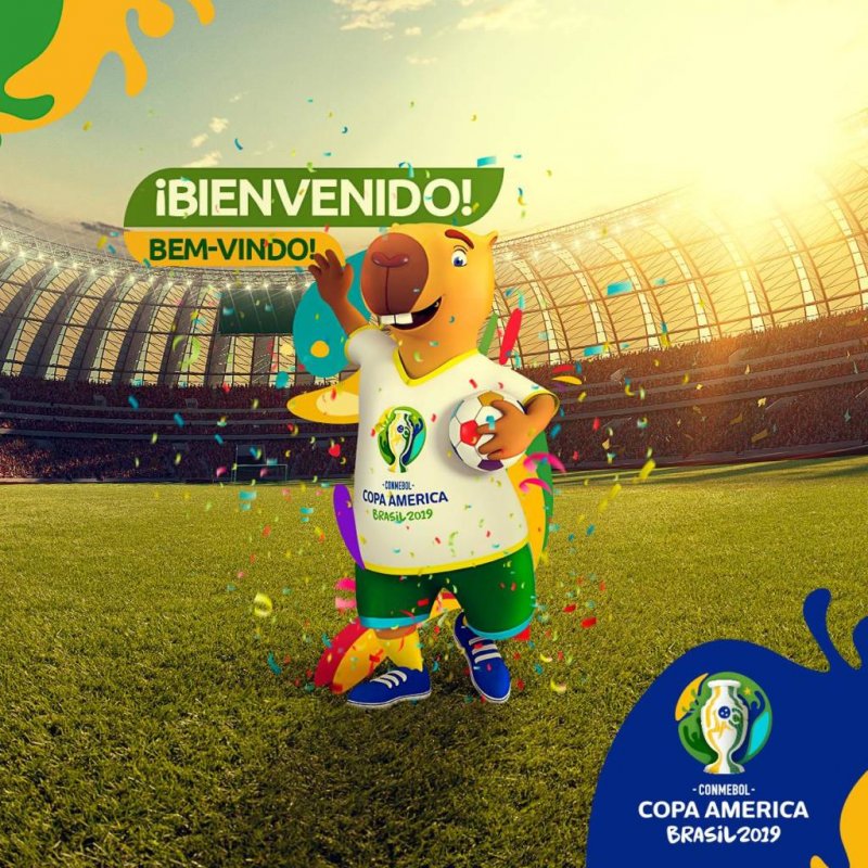 Mascote da Copa América será uma capivara