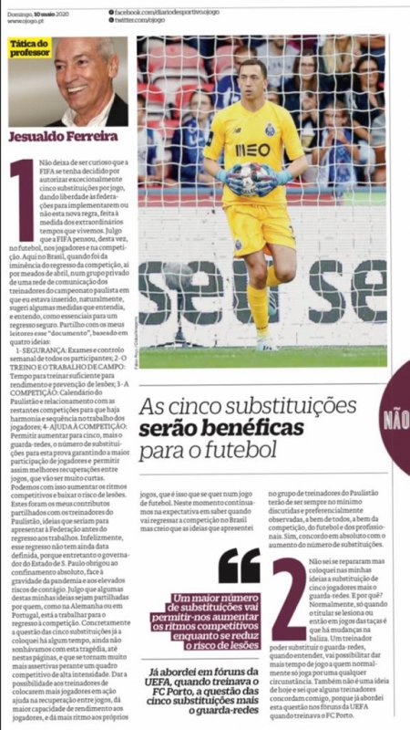 Jesualdo, do Santos, dá quatro idéias para a volta do futebol no Brasil