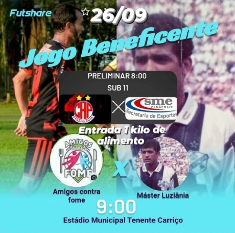Tenentão terá jogo beneficente no domingo