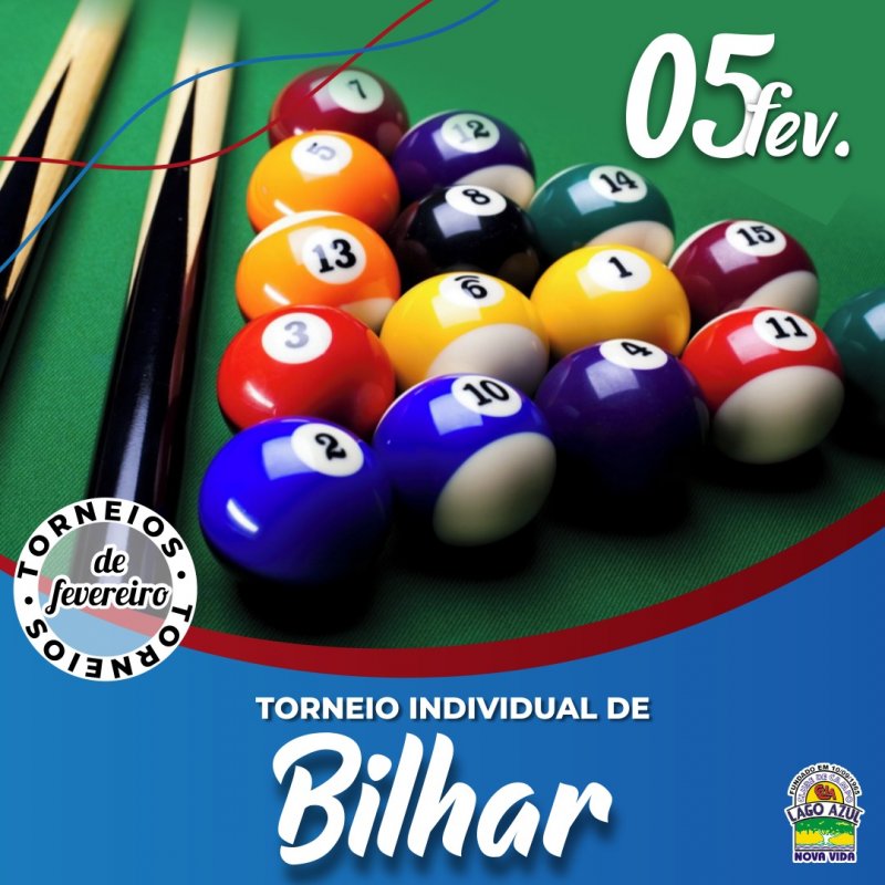 Clube Lago Azul programa torneio de bilhar