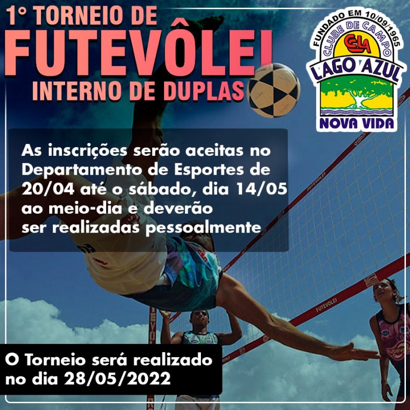 Abertas as inscrições para Futvôlei