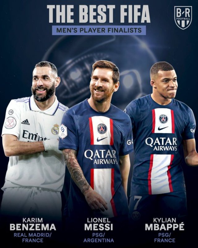 Messi, Mbappe e Benzema são os finalistas do prêmio The Best 2022