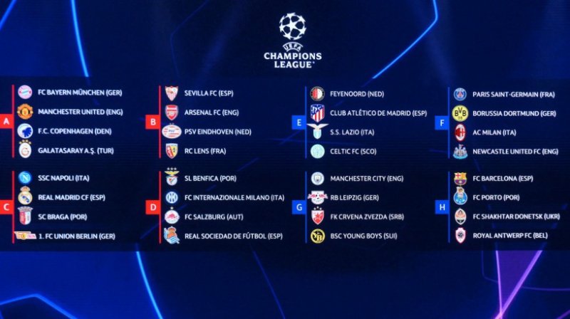 Sorteio da 1ª fase da Champions coloca PSG no 