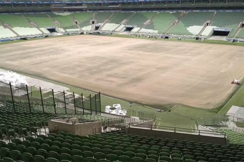 Com gramado em reforma, Palmeiras ainda não tem previsão de retorno ao Allianz Parque