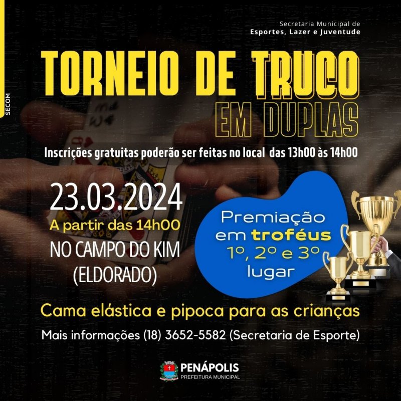 Torneio de Truco acontece hoje no Eldorado