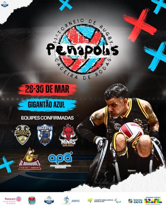 Penápolis terá 11º Torneio de Rugby em Cadeira de Rodas