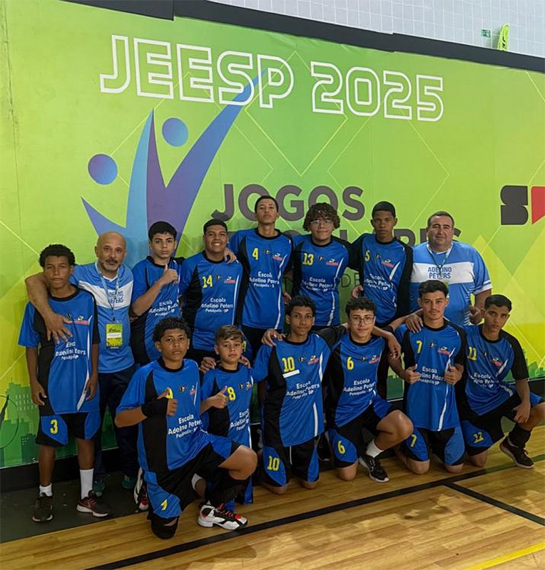 Sub-14: alunos da escola Adelino Peters participam de campeonato Estadual de vôlei