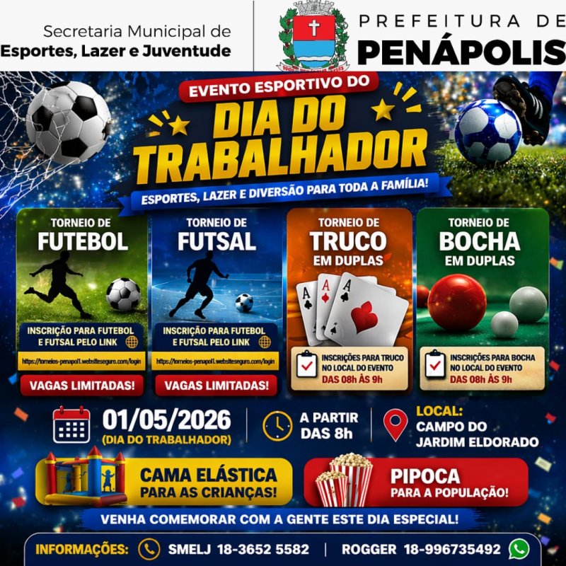 Abertas as inscrições para o 1º de Maio