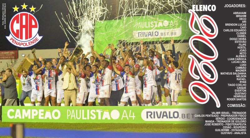 Penapolense conquista A4 e coloca terceira estrela na camisa