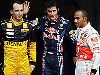 Webber garante a pole e Massa larga em sexto