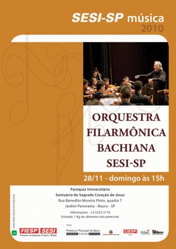 Apresentação da Orquestra Filarmônica Bachiana Sesi/SP em Bauru