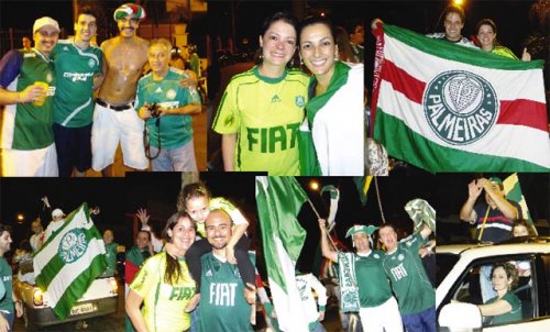 Palmeirenses comemoram título da Copa do Brasil na ‘Avenida’