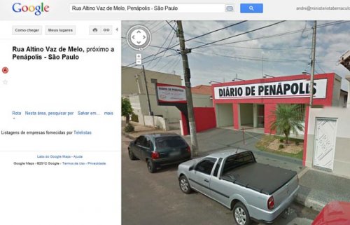 MAPA: Ruas de Penápolis estão visíveis no 'Google Street View'