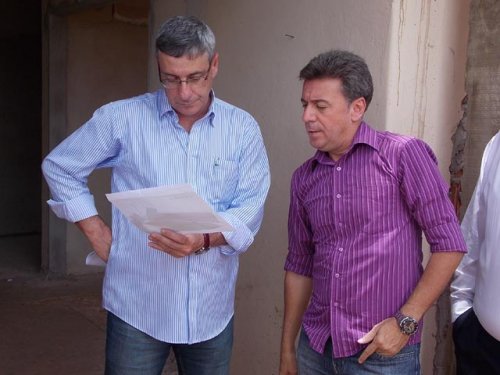 Estádio Tenente Carriço: Coronel Marinho visita as obras e pede agilidade