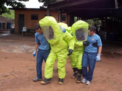 Corpo de Bombeiros faz simulação de intoxicação