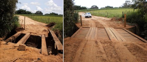 Prefeitura recupera duas pontes do Araponga