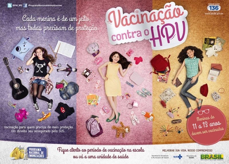 Meninas de 11 a 13 anos devem ser vacinadas contra HPV
