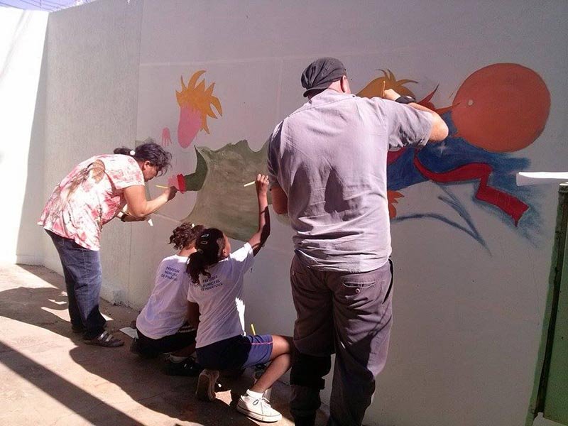 Cmei Planalto recebe pintura especial da Unisam