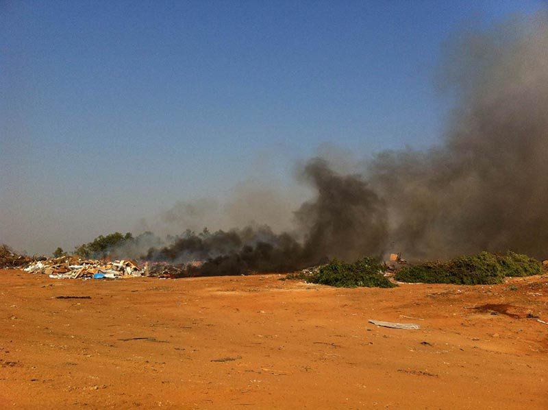 Aterro de Inertes do Daep é alvo de incêndio