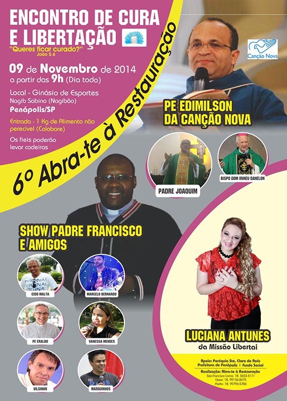Fiéis e religiosos se reúnem para encontro católico hoje