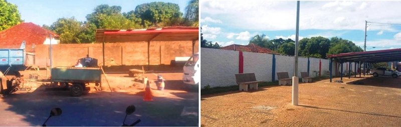 Prefeitura e comerciantes restauram a Praça dos Fundadores 