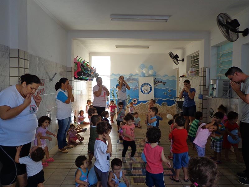 Crianças do Lactário também participam do "Dia do Desafio"