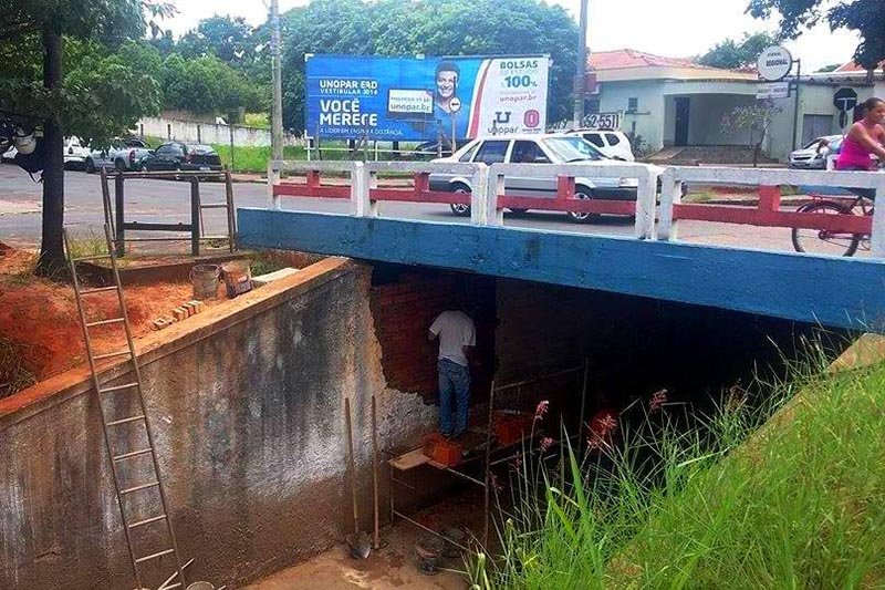 Reaterro: Ponte do Maria Chica na Giácomo Paro é interditada para obras