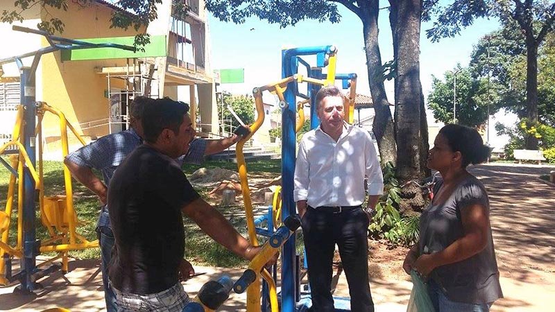 Praça da Igreja Aparecida ganha academia ao ar livre