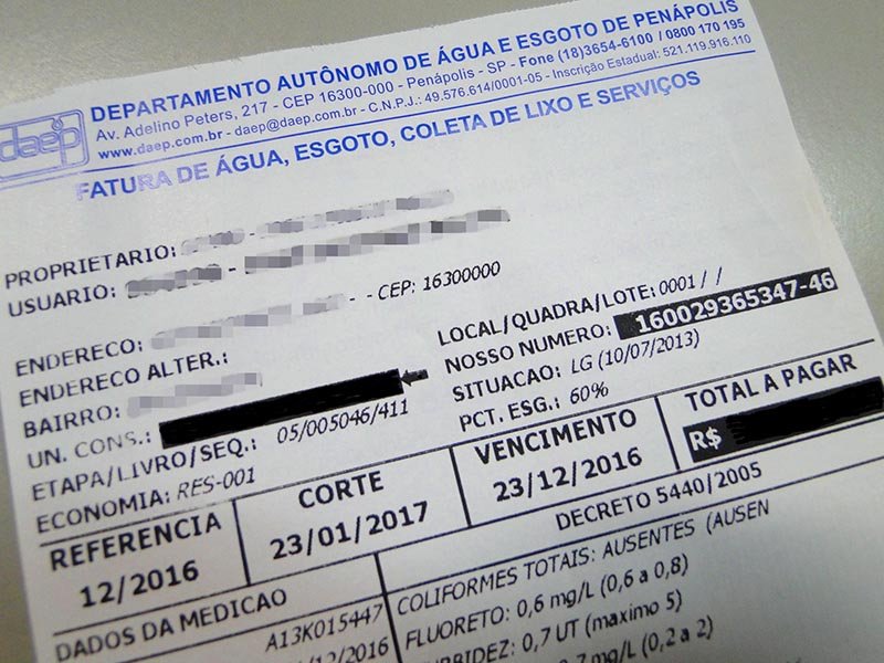 Daep: Contas devem ser pagas em bancos conveniados e lotéricas