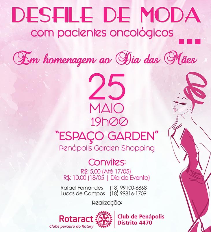 Rotaract e Ghapo promovem desfile com oncológicos