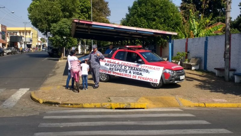 Nova conscientização no trânsito é realizada pelo Corpo de Bombeiros