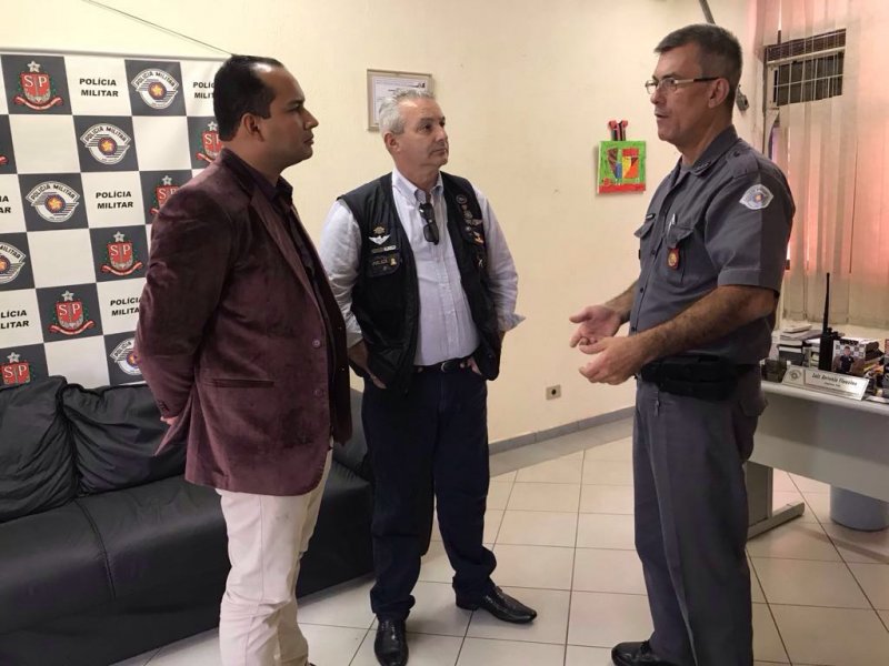 Vereador recebe deputado Coronel Telhada em Penápolis