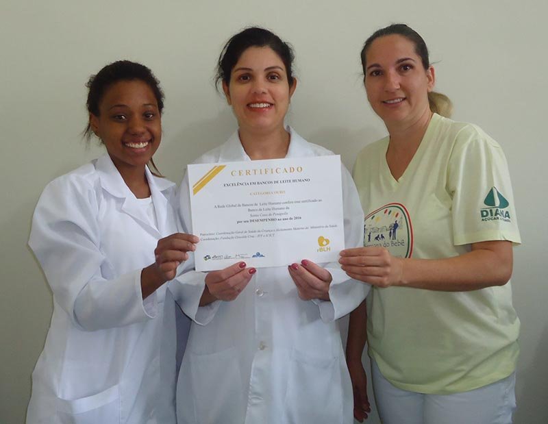 Banco de Leite da Santa Casa recebe Certificado Ouro
