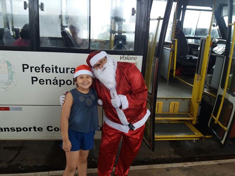 Transporte Coletivo tem Papai Noel como motorista