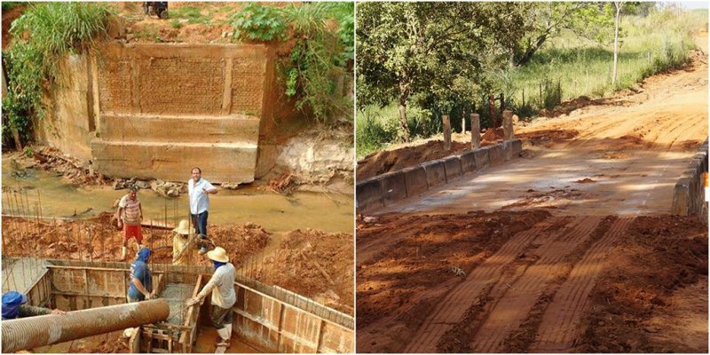 Ponte do Gabriane passa por trabalho de reconstrução