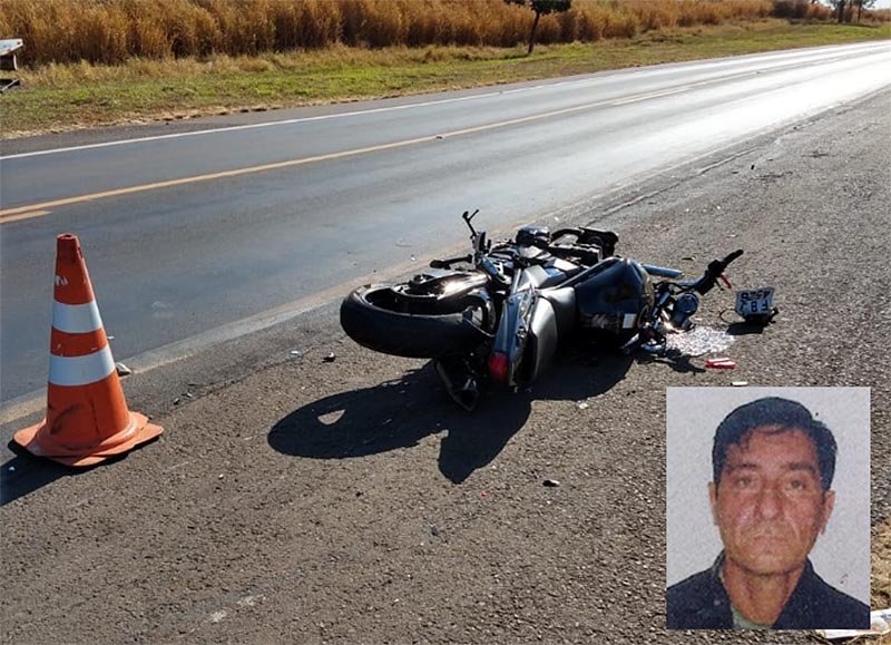 Rodovia: Homem bate moto na traseira de caminhão e morre