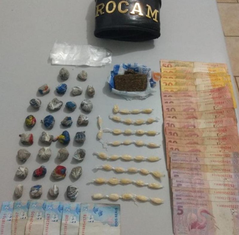 Rocam prende mãe e apreende filho por tráfico