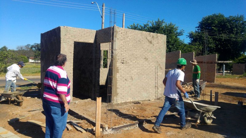 Fase final de construção do ecoponto do Sílvia Covas