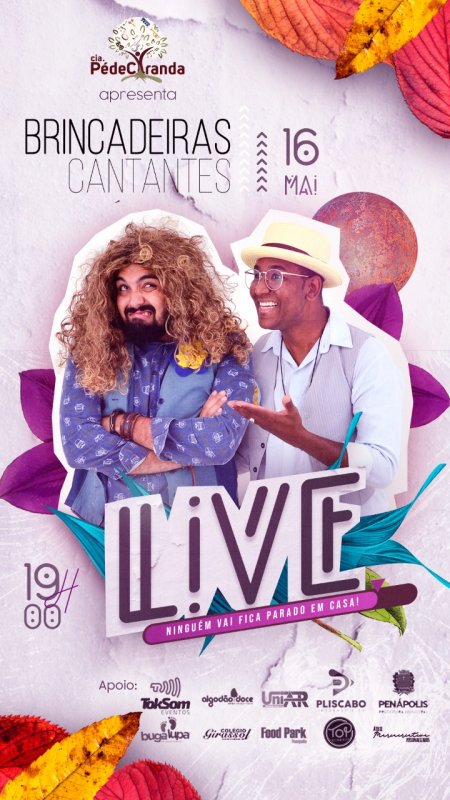 Cia Pé de Ciranda fará live solidária em prol das crianças amanhã 