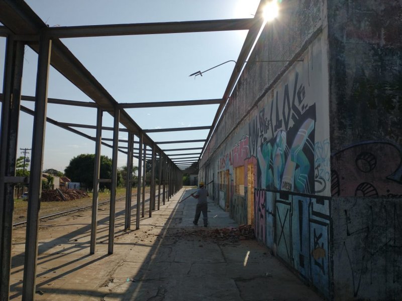 Concluída primeira etapa das obras de revitalização da estação ferroviária de Penápolis
