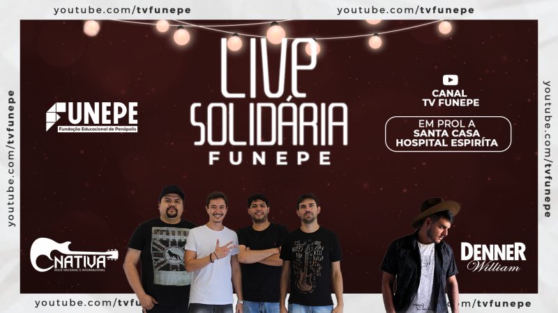 Funepe realizará live solidária em prol a entidades sociais