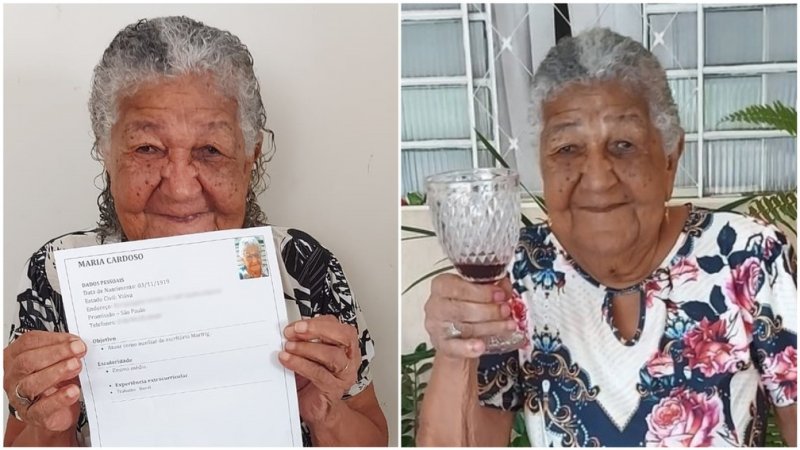 Idosa de 101 anos que viralizou na web por entregar currículo ganha vinhos de presente