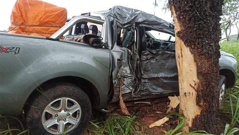 Médico pediatra morre em colisão de caminhonete em árvore